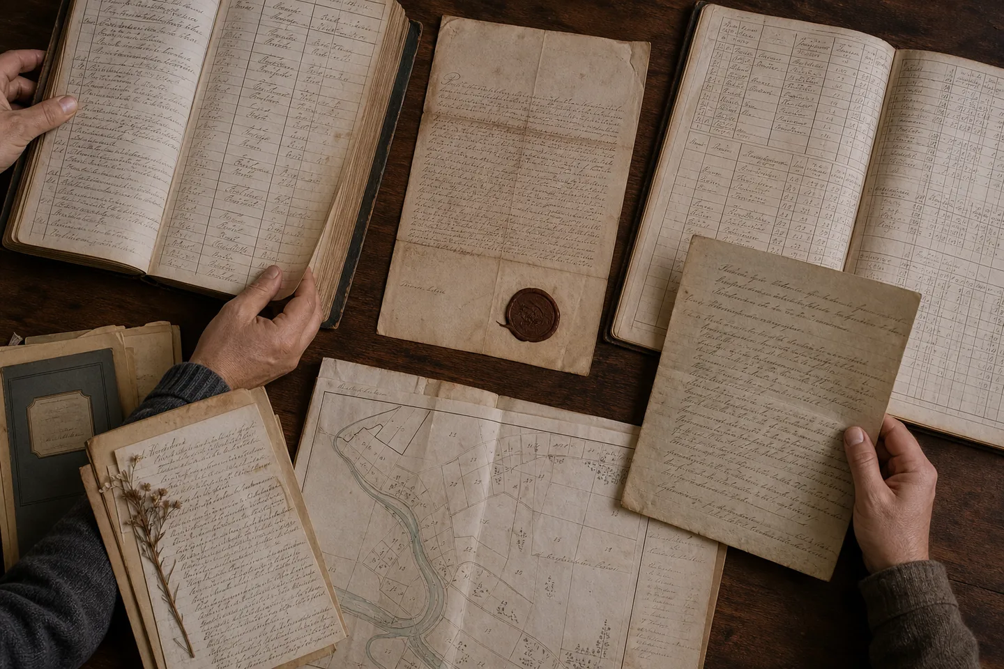 Colonial church, land and tax records arranged for family-history research