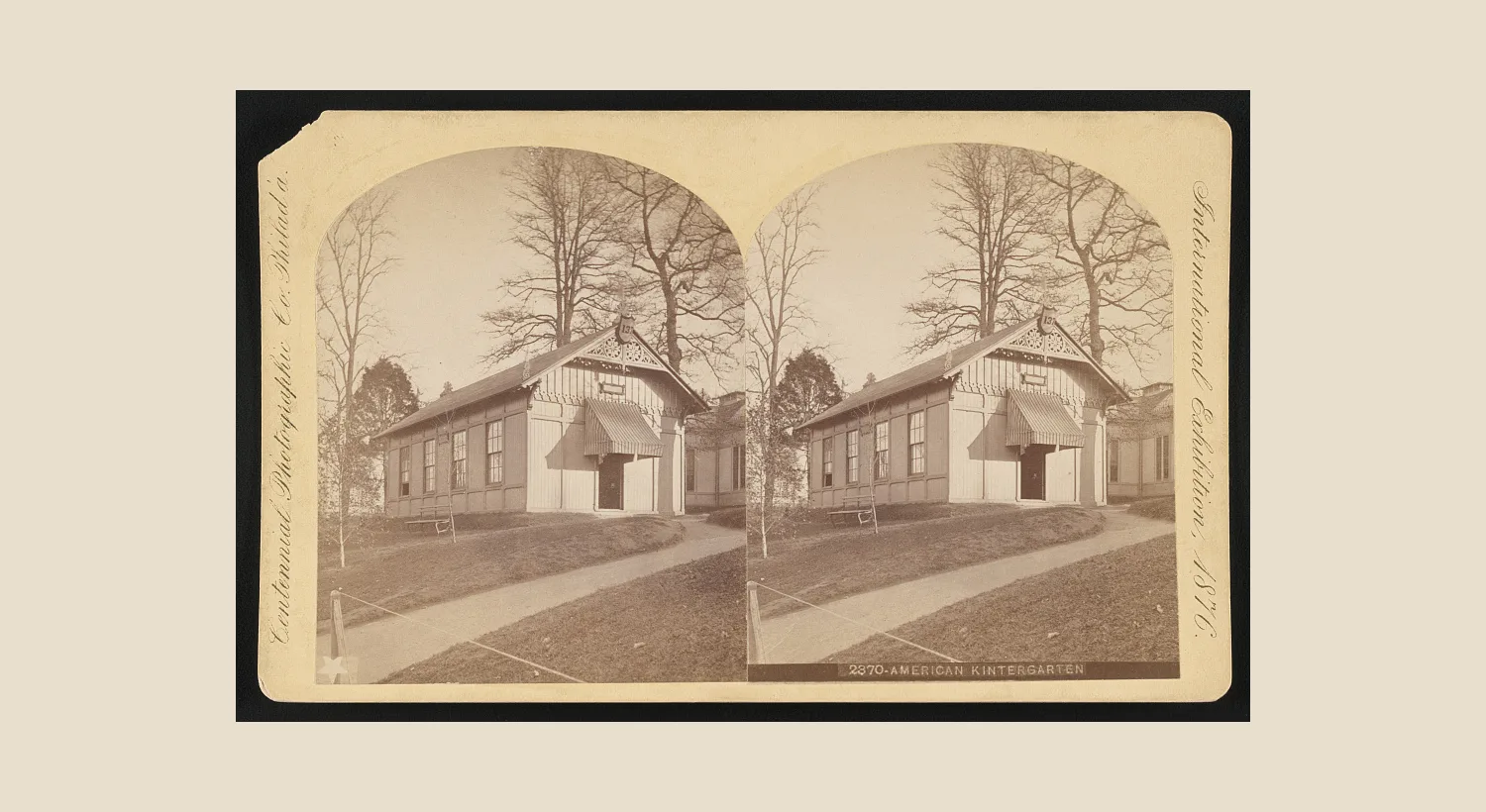 American Kindergarten exhibit photographed in 1876