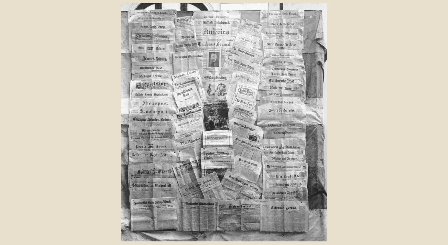 Display of German-language newspapers published in North America