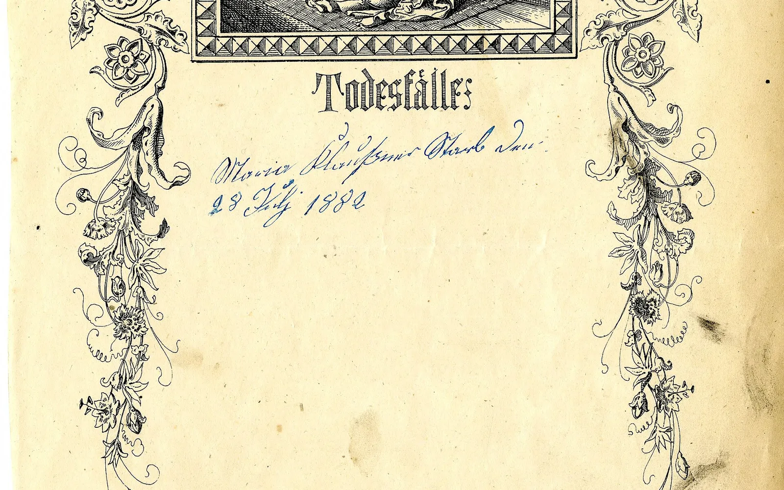 Page from a German-language family Bible