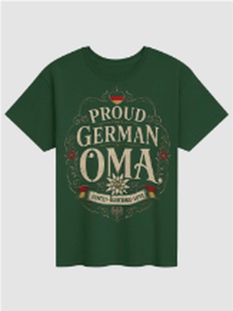 Green Proud German Oma graphic T-shirt