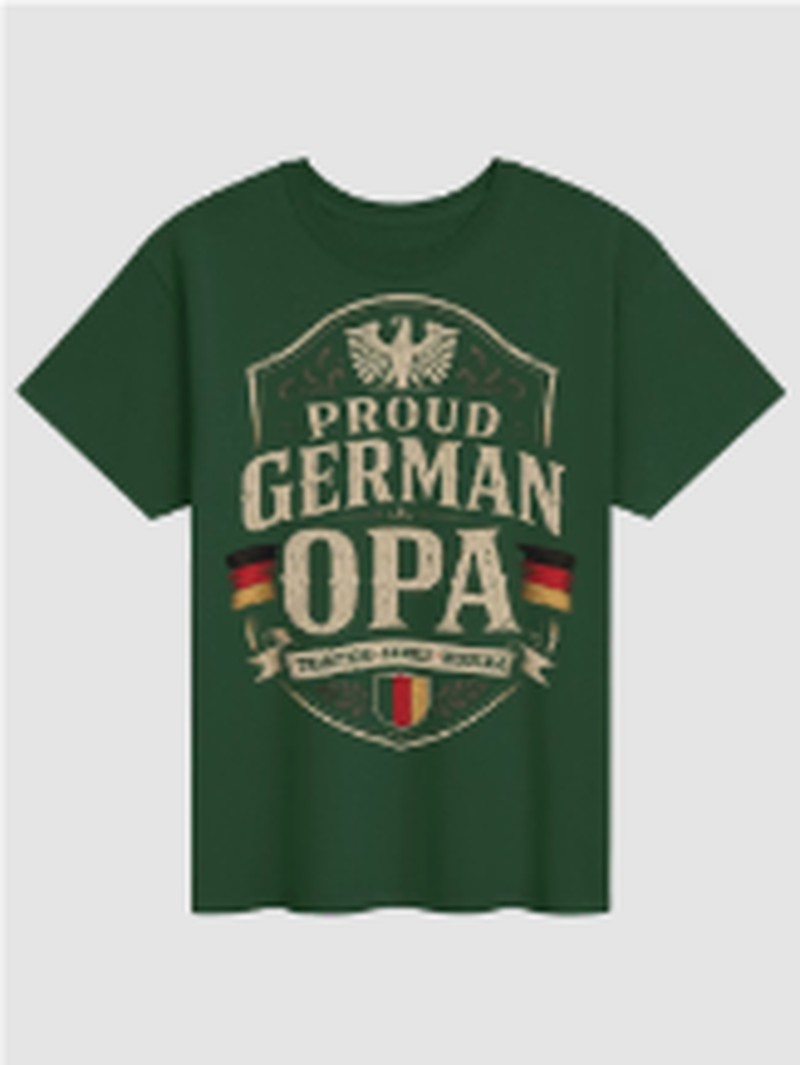 Green Proud German Opa graphic T-shirt